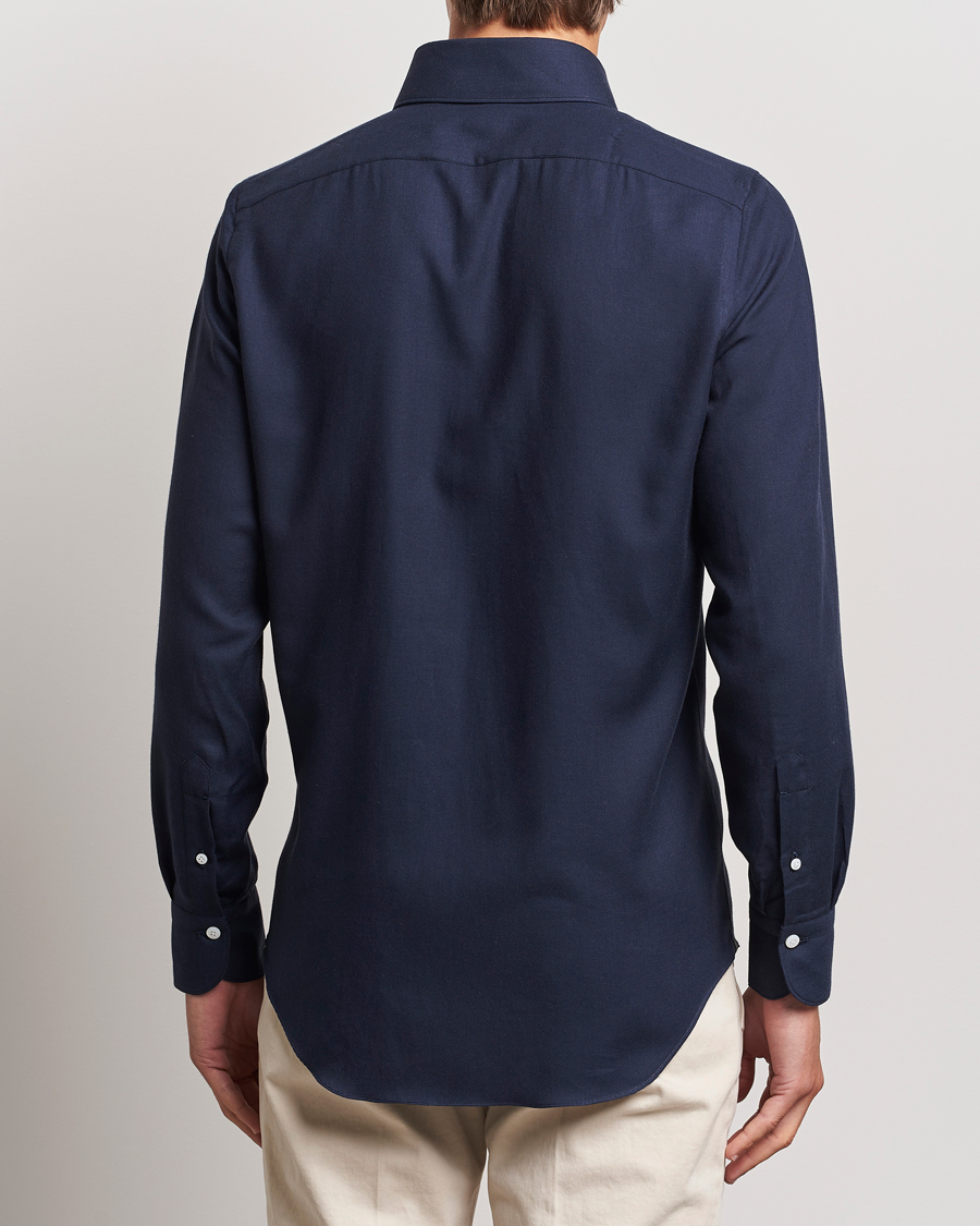 Mies | Kauluspaidat | Finamore Napoli | Milano Slim Cashmere BD Shirt Navy