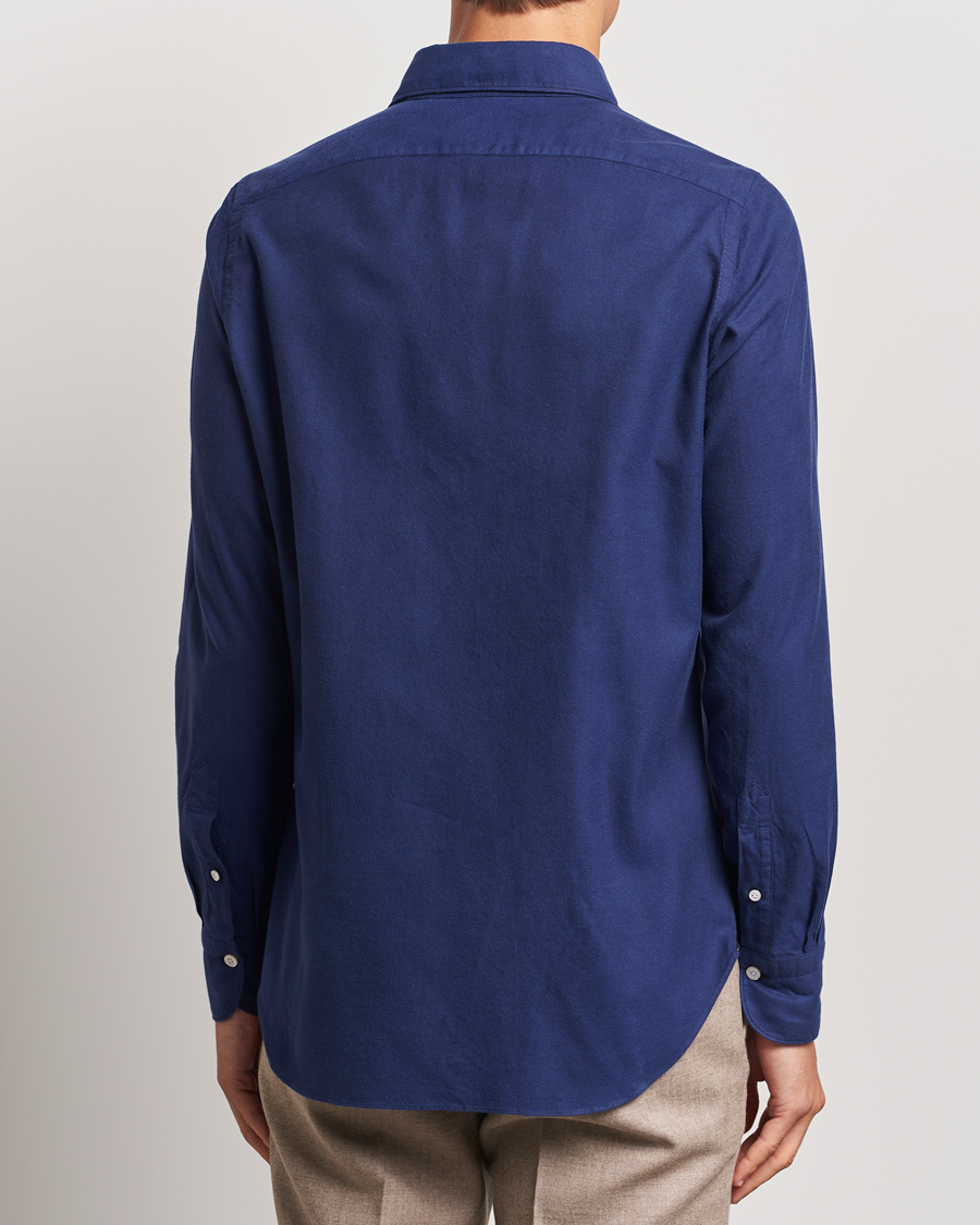 Mies | Kauluspaidat | Finamore Napoli | Gaeta Flannel Shirt Navy
