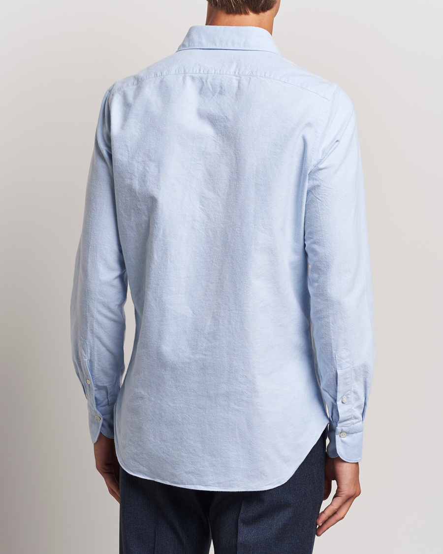 Mies | Kauluspaidat | Finamore Napoli | Gaeta Brushed Oxford Shirt Light Blue