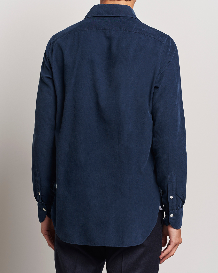 Mies | Kauluspaidat | Finamore Napoli | Gaeta Corduroy Shirt Navy