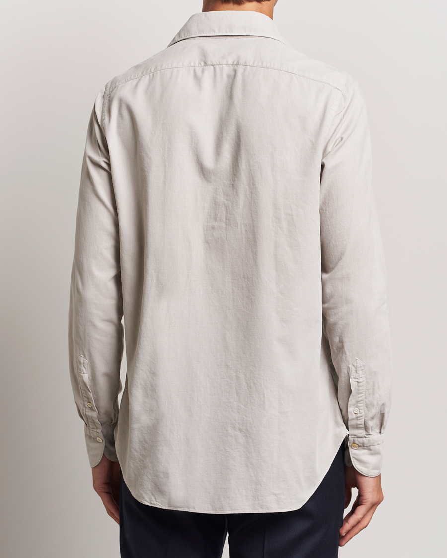 Mies | Kauluspaidat | Finamore Napoli | Gaeta Corduroy Shirt Light Beige