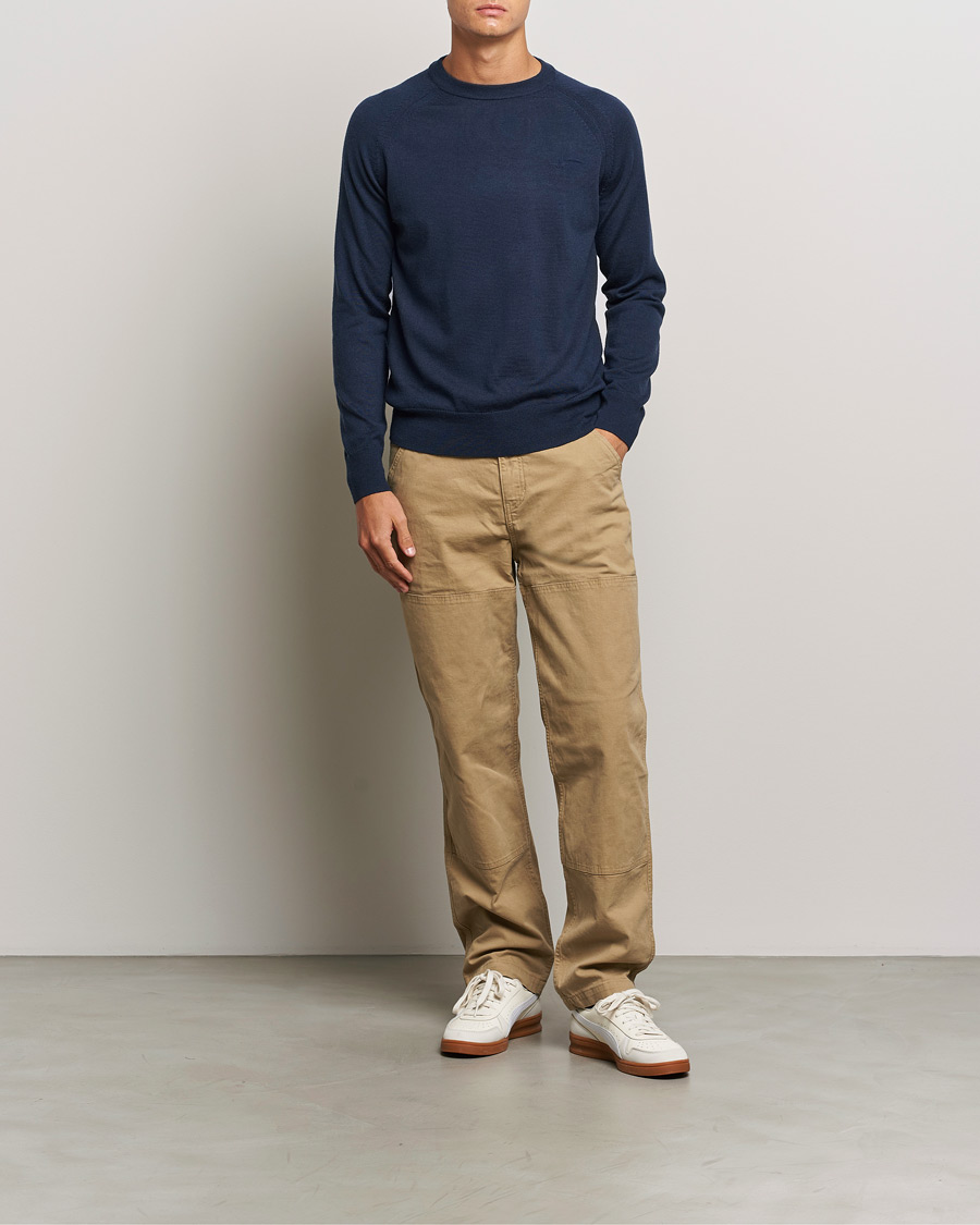 Mies | Puserot | Dockers | Washable Merino Crewneck Navy Blazer