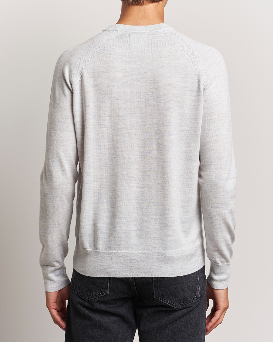 Mies | Puserot | Dockers | Washable Merino Crewneck Light Grey