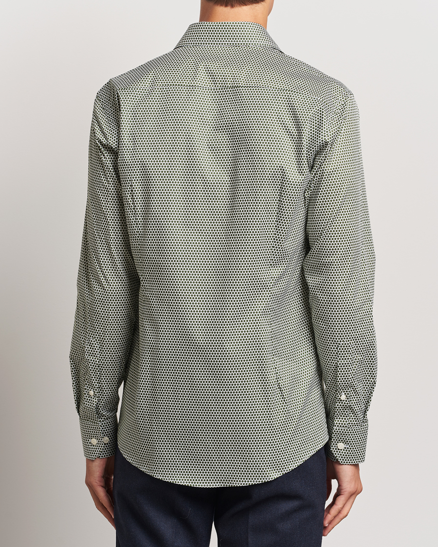 Mies | Kauluspaidat | Eton | Slim Fit Signature Twill Printed Shirt Green