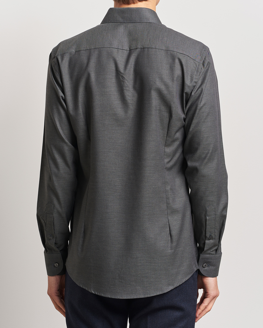 Mies | Kauluspaidat | Eton | Slim Fit Wrinkle Free Flannel Pepita Shirt Green