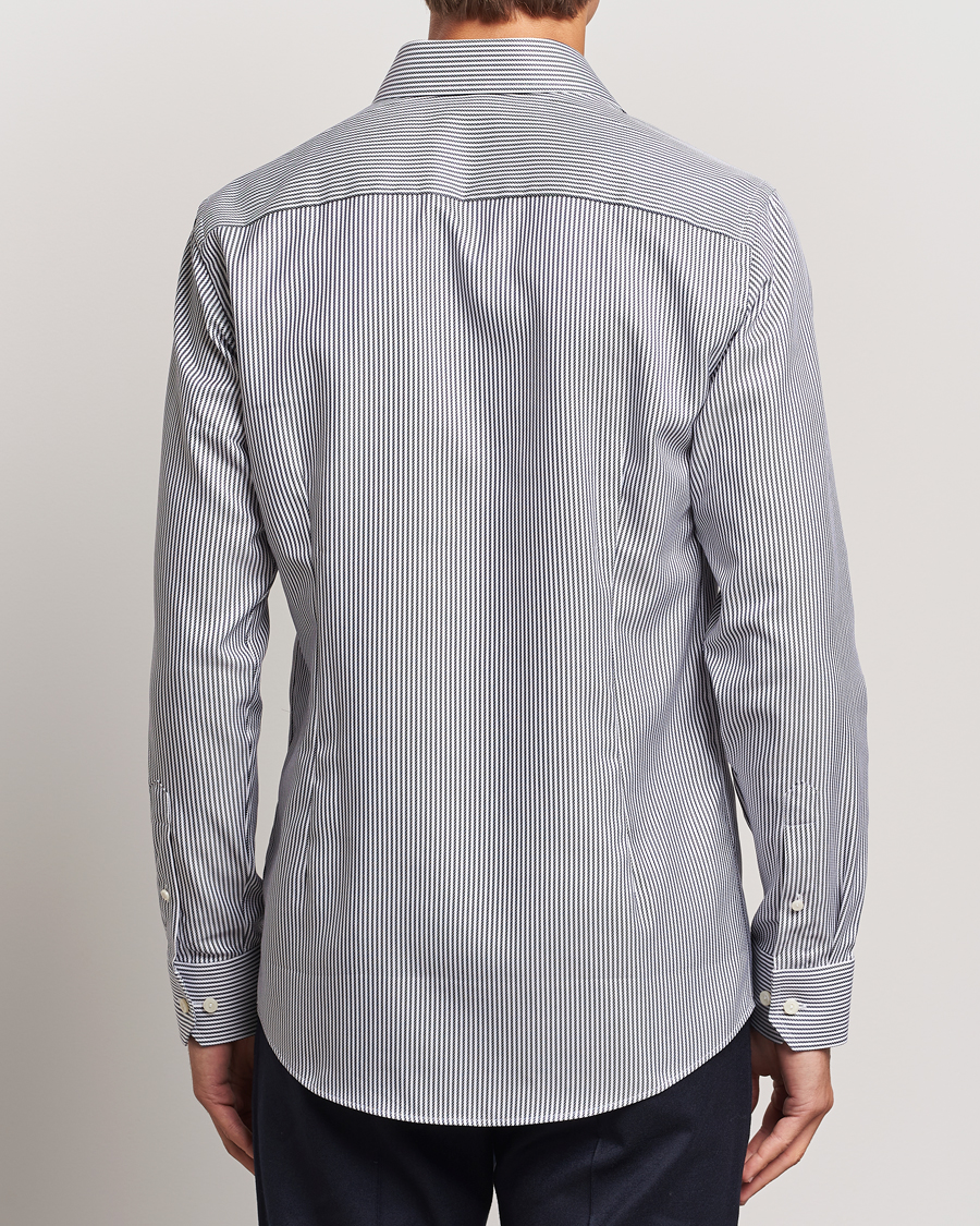 Mies | Kauluspaidat | Eton | Slim Fit Signature Twill Striped Shirt Grey/White