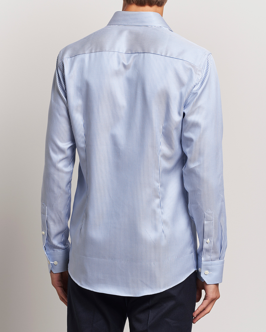 Mies | Kauluspaidat | Eton | Slim Fit Signature Twill Striped Shirt Blue/White