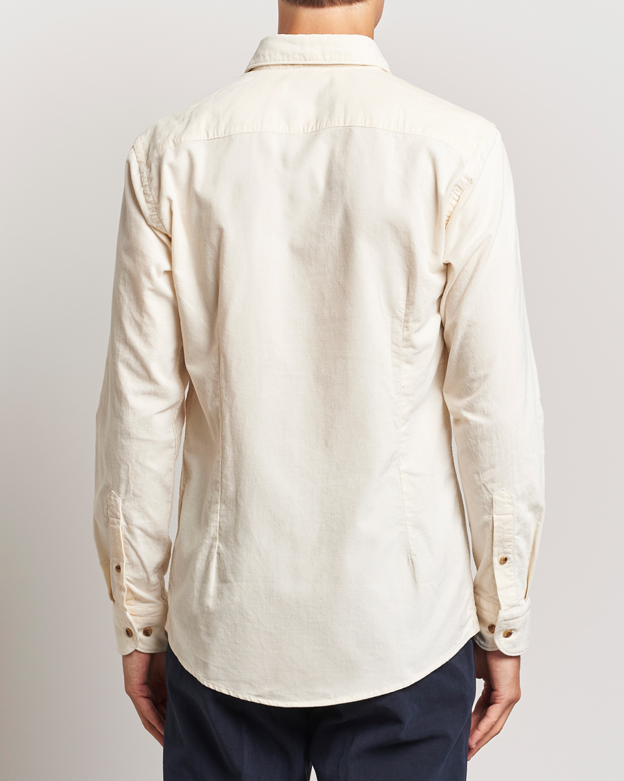 Mies | Kauluspaidat | Eton | Slim Fit Fine Wale Corduroy Shirt Off White