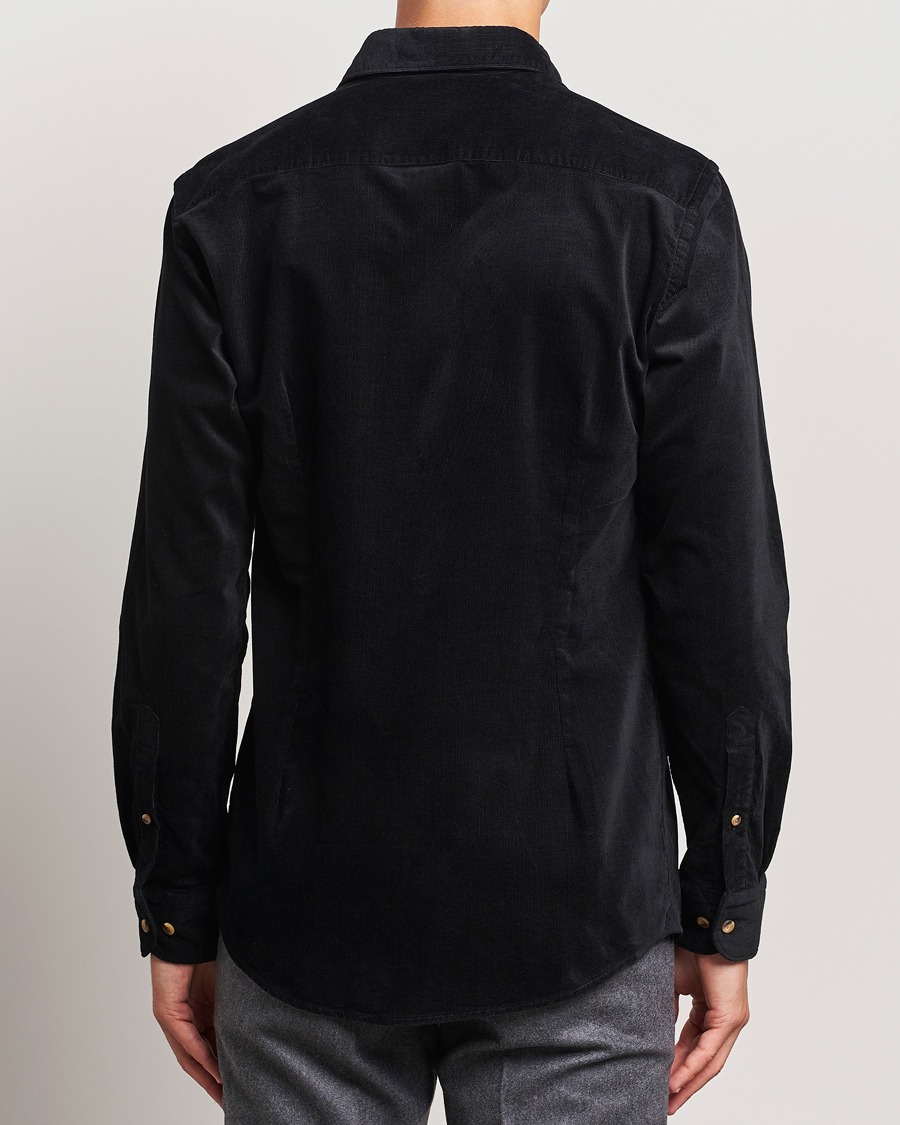 Mies | Kauluspaidat | Eton | Slim Fit Fine Wale Corduroy Shirt Black