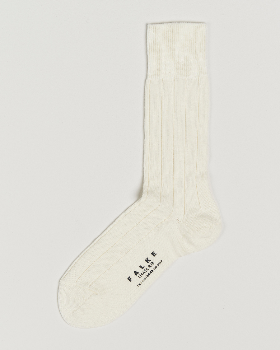 Mies | Alusvaatteet | Falke | Lhasa Cashmere Socks Off White