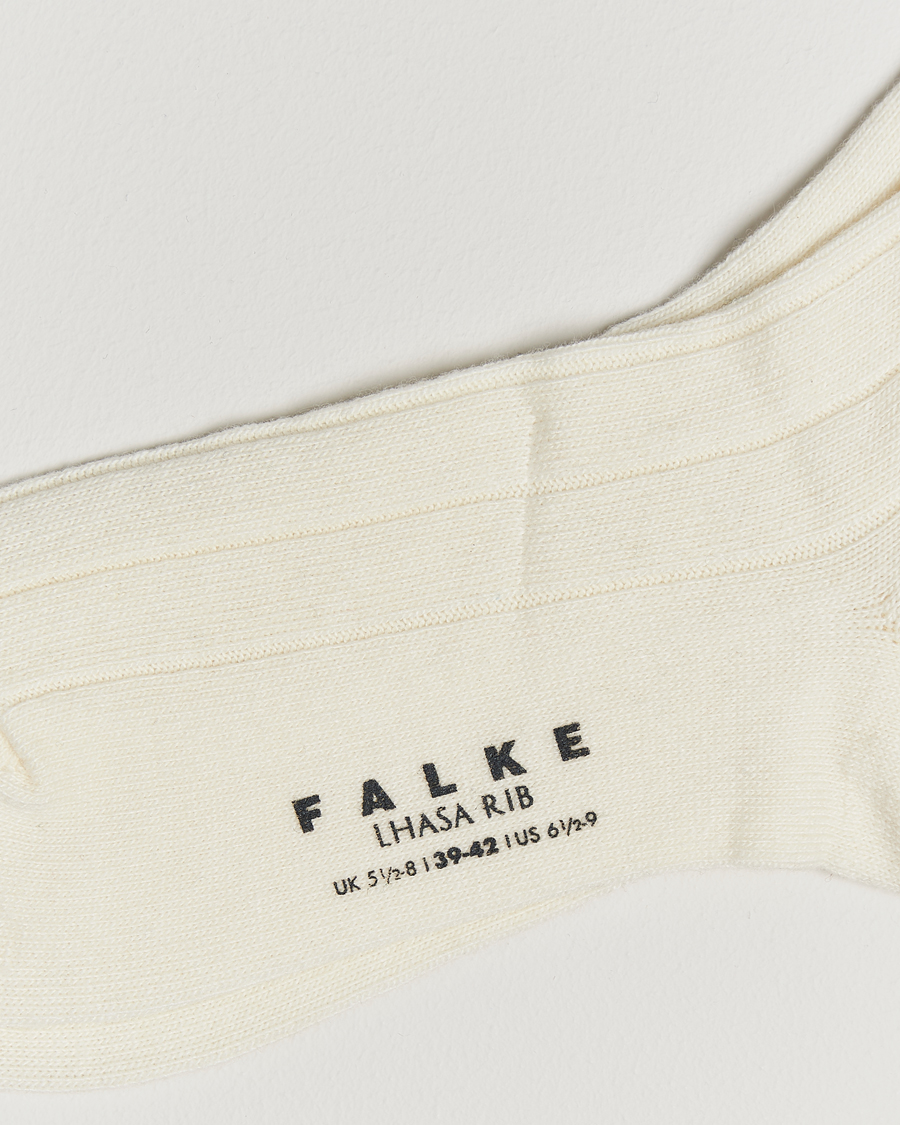 Mies | Alusvaatteet | Falke | Lhasa Cashmere Socks Off White