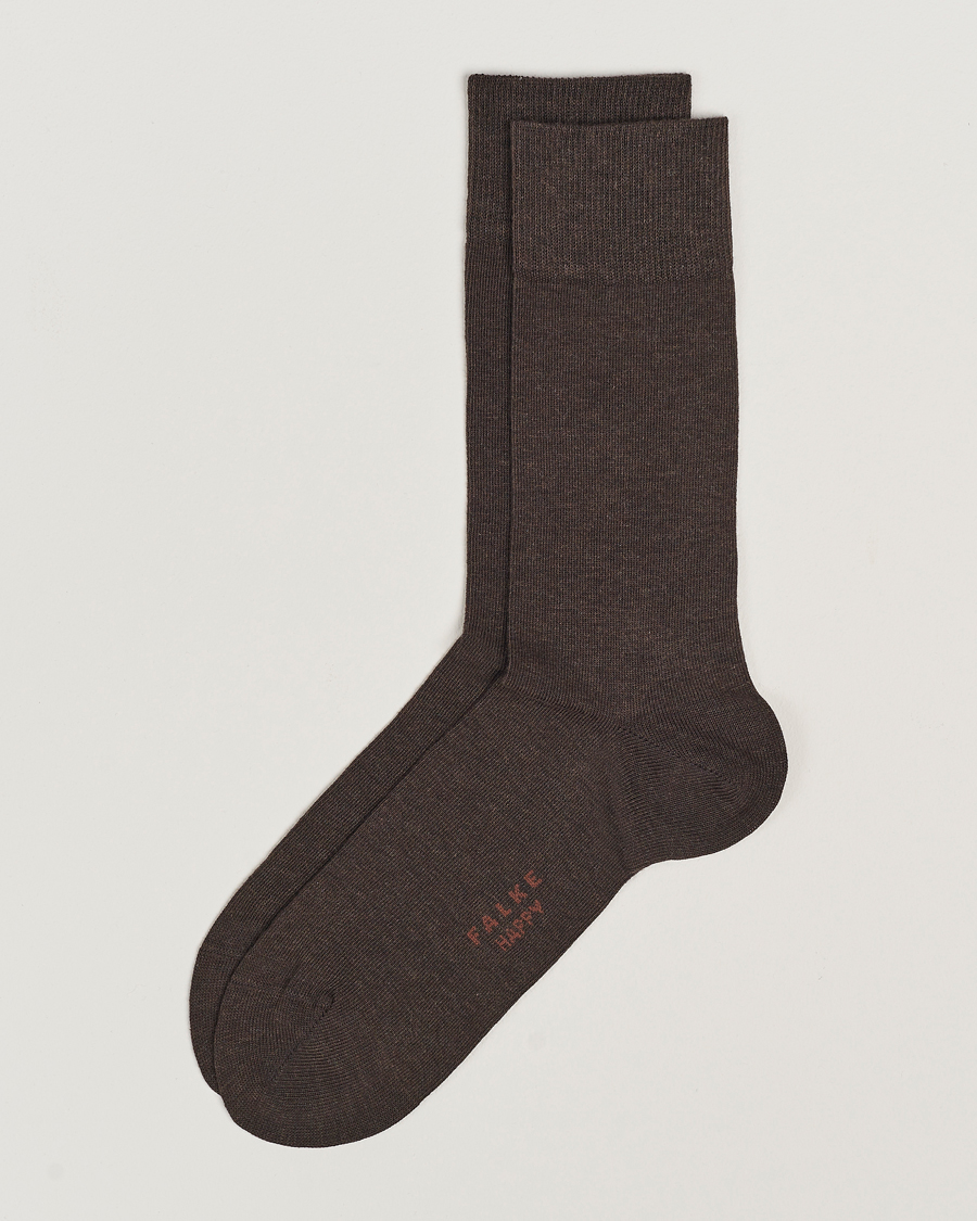 Mies | Alusvaatteet | Falke | Happy 2-Pack Cotton Socks Dark Brown