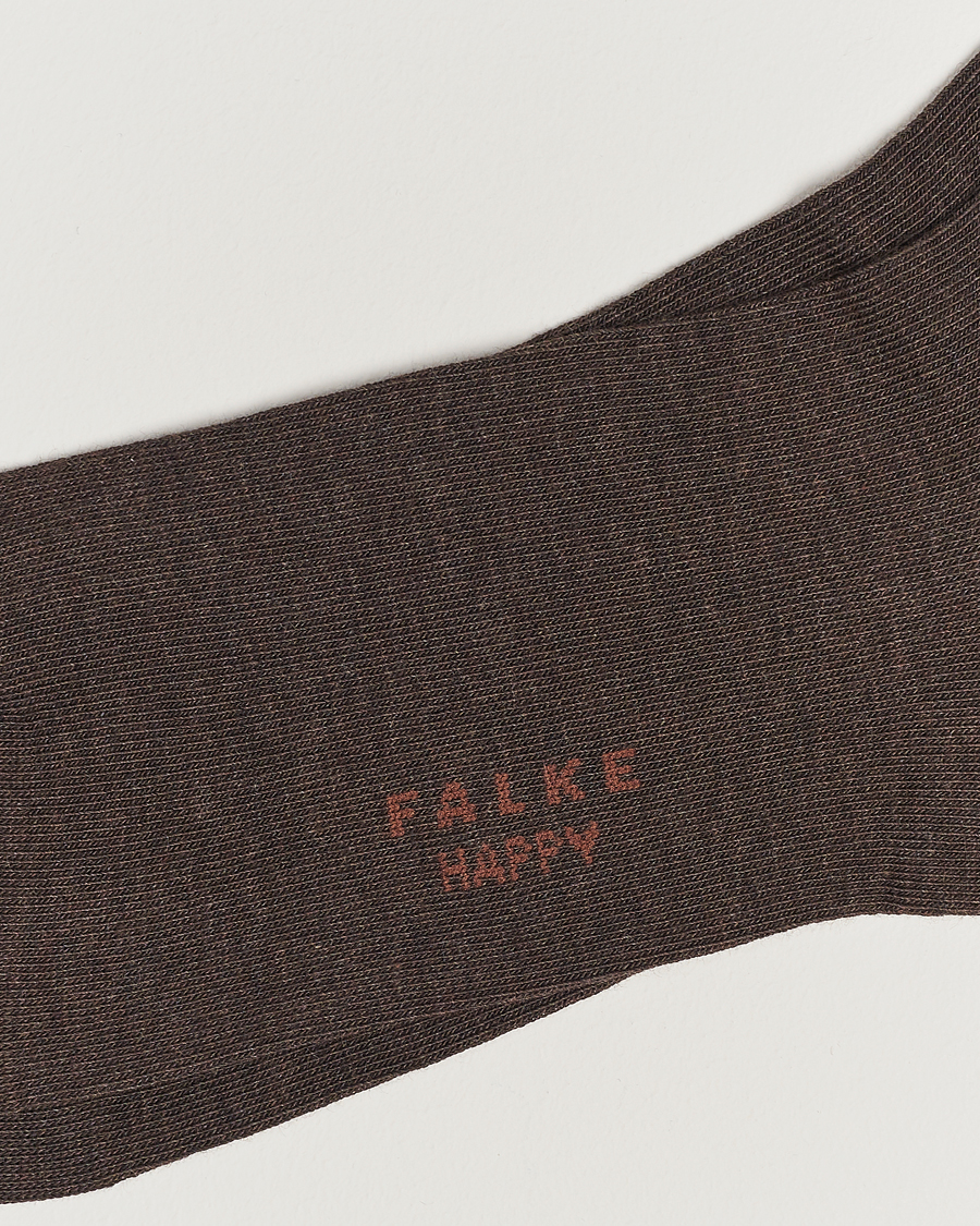 Mies | Alusvaatteet | Falke | Happy 2-Pack Cotton Socks Dark Brown