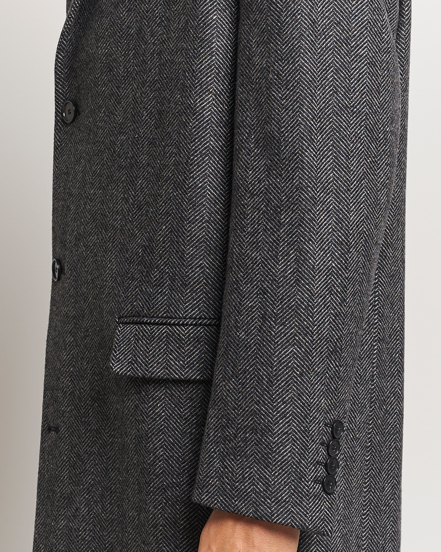Mies | Takit | Filippa K | Relaxed Wool Coat Grey Herringbone