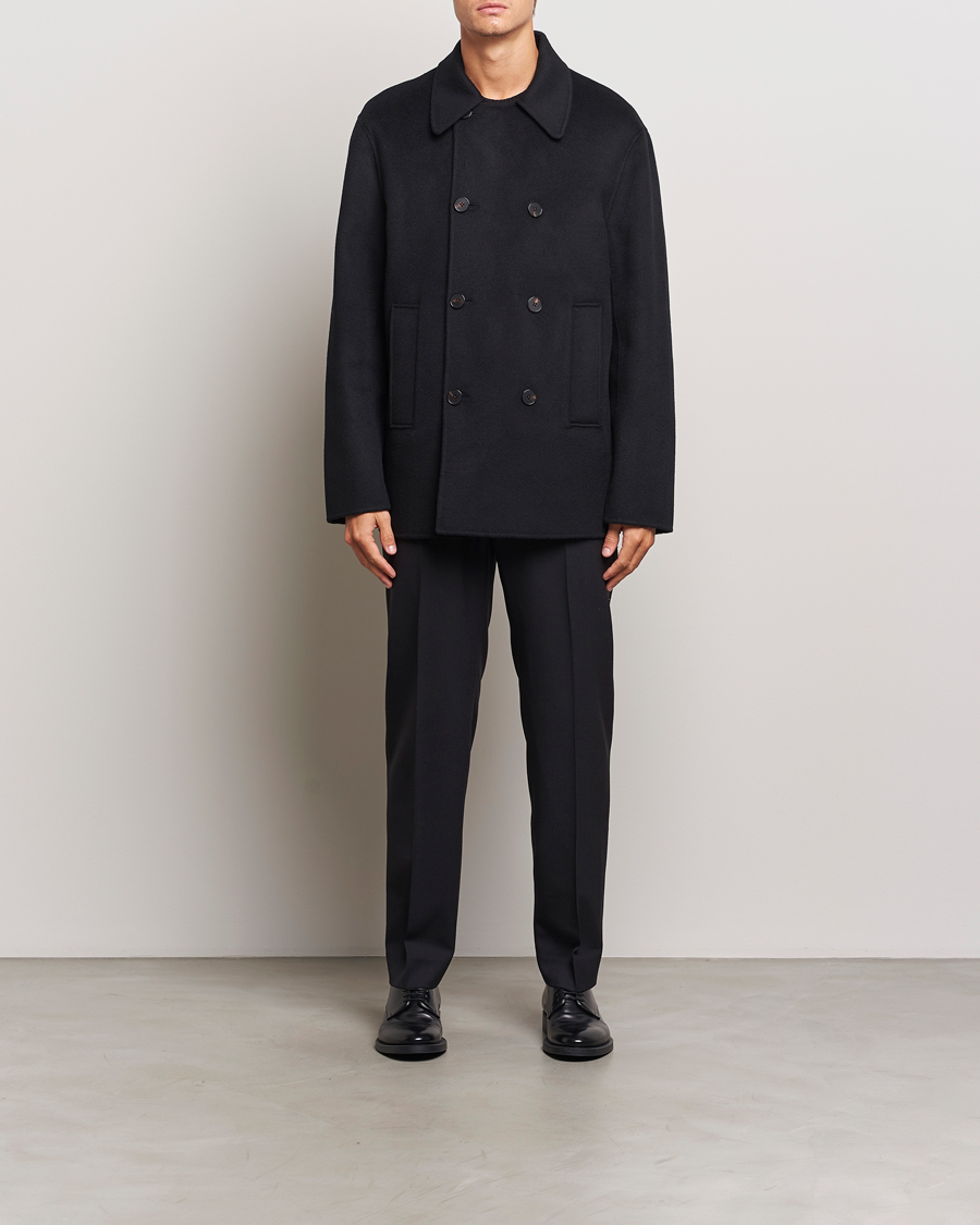 Mies | Takit | Filippa K | Double Faced Wool Peacoat Black