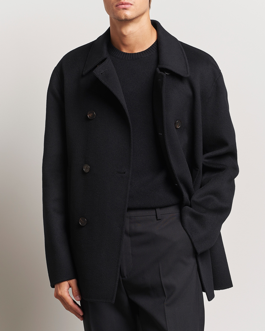 Mies | Takit | Filippa K | Double Faced Wool Peacoat Black