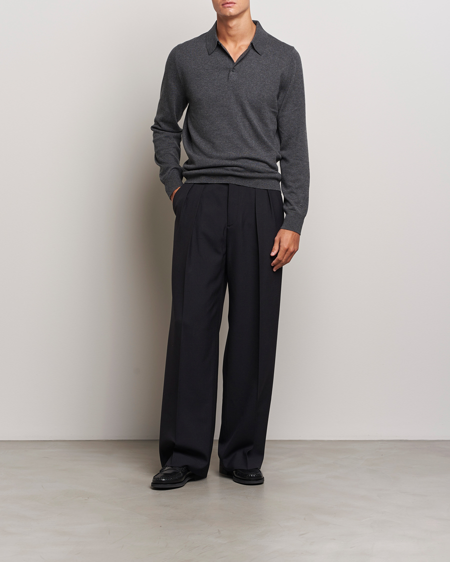 Mies | Housut | Filippa K | Milo Wide Wool Trousers Black