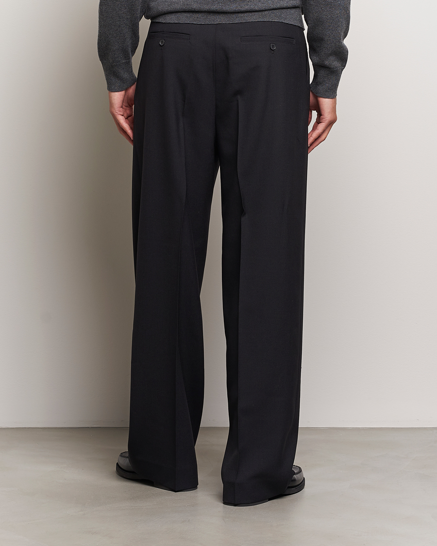 Mies | Housut | Filippa K | Milo Wide Wool Trousers Black