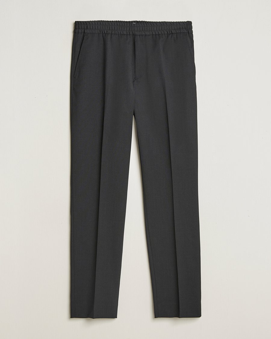 Mies | Housut | Filippa K | Relaxed Terry Wool Trousers Anthracite