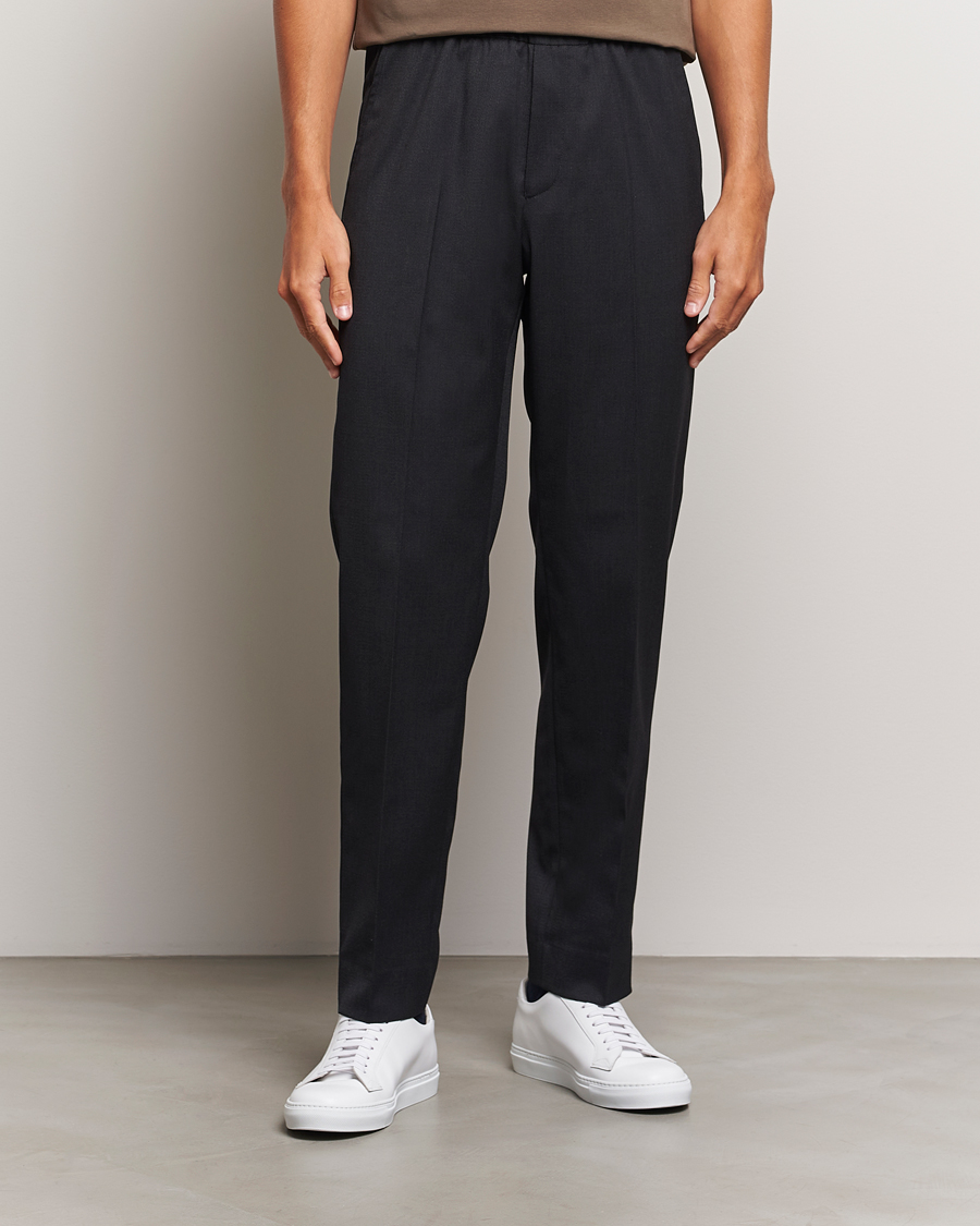 Mies | Housut | Filippa K | Relaxed Terry Wool Trousers Anthracite