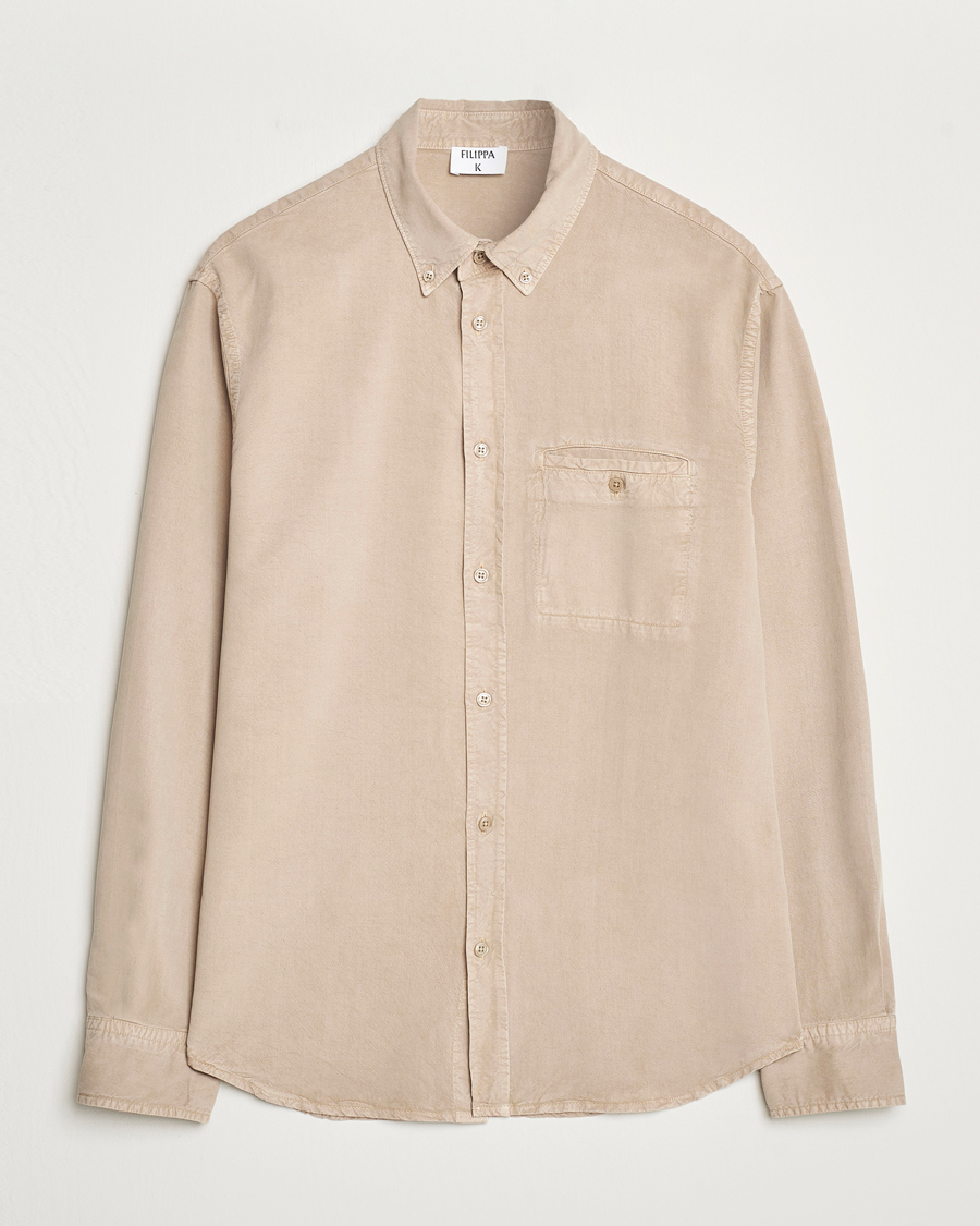 Mies | Kauluspaidat | Filippa K | Zachary Lyocell Shirt Faded Khaki