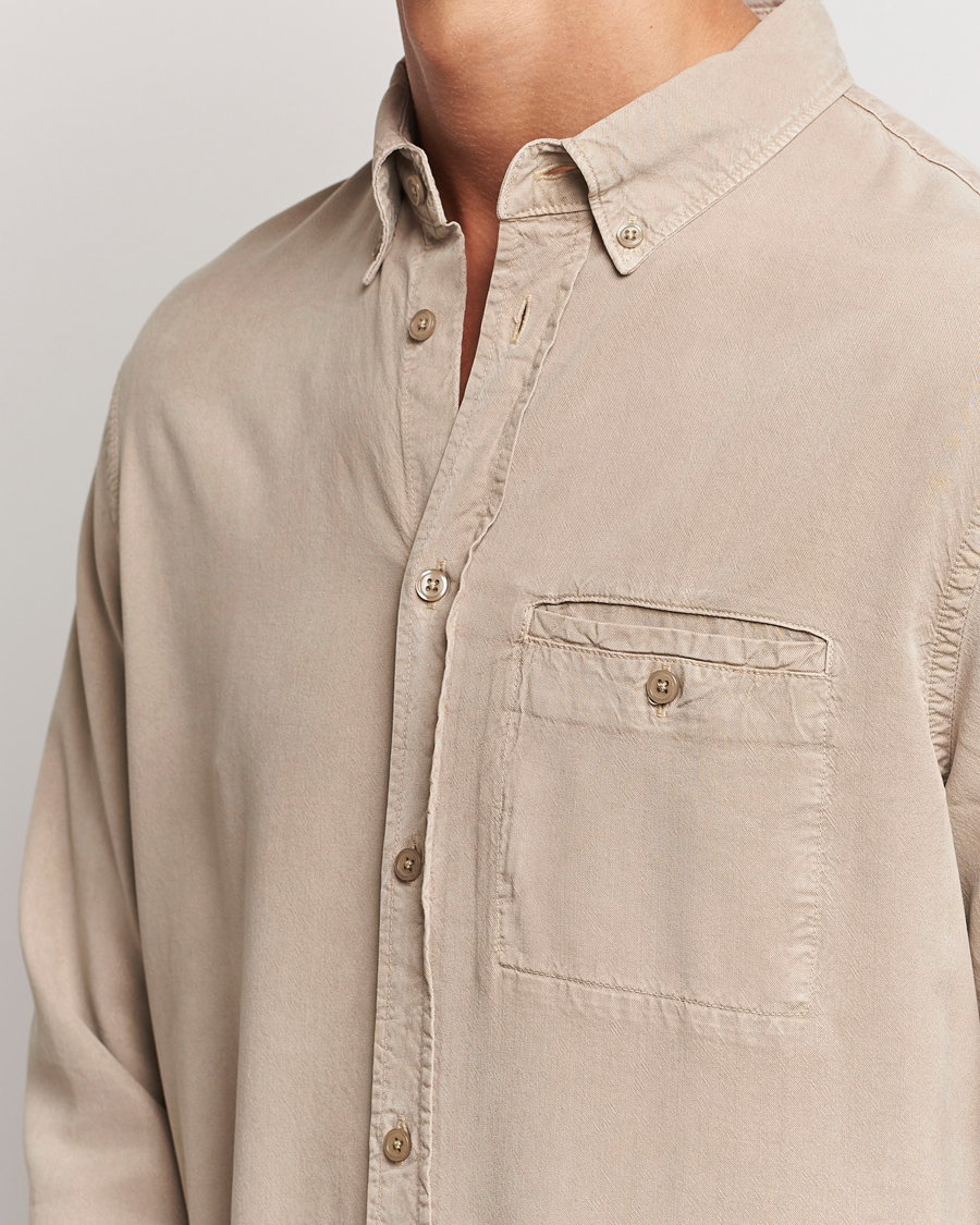 Mies | Kauluspaidat | Filippa K | Zachary Lyocell Shirt Faded Khaki