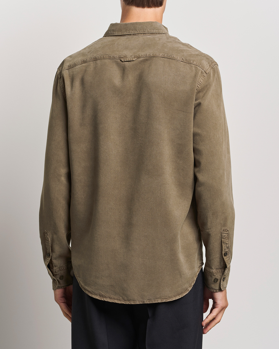 Mies | Kauluspaidat | Filippa K | Zachary Lyocell Shirt Dark Sage