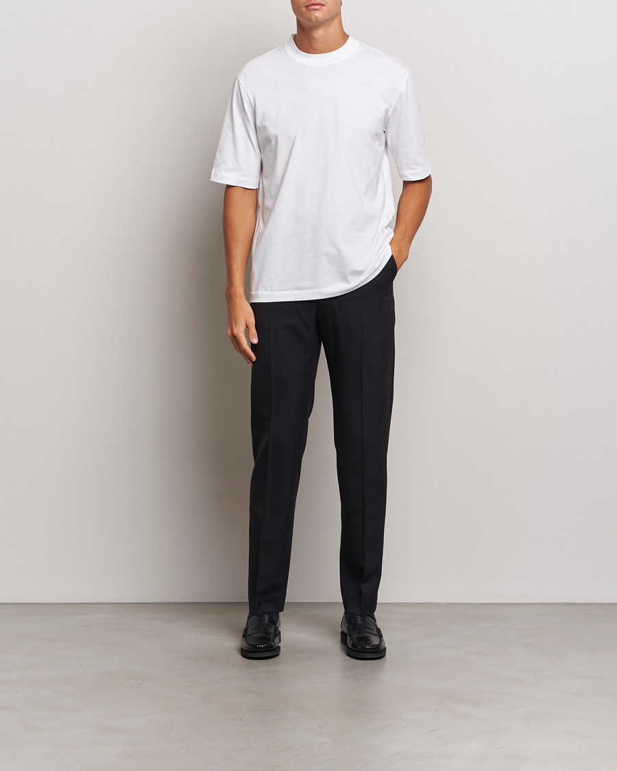 Mies | T-paidat | Filippa K | Mock Neck T-Shirt White