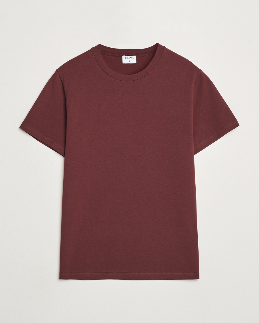 Mies | T-paidat | Filippa K | Soft Lycra T-Shirt Mahogany Brown