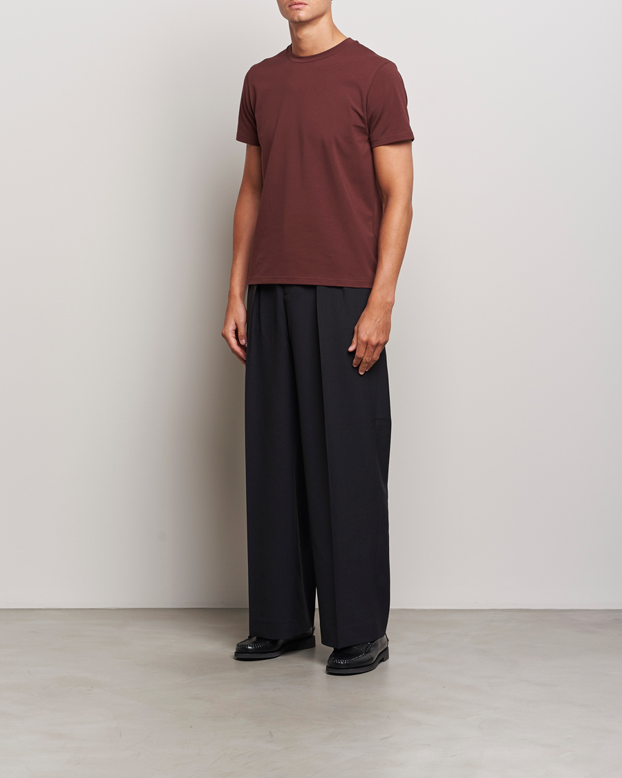 Mies | T-paidat | Filippa K | Soft Lycra T-Shirt Mahogany Brown