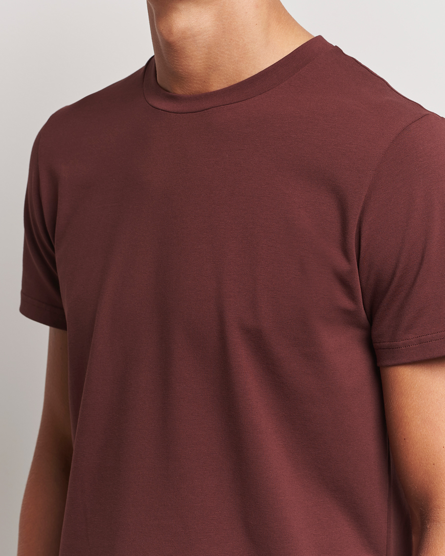 Mies | T-paidat | Filippa K | Soft Lycra T-Shirt Mahogany Brown