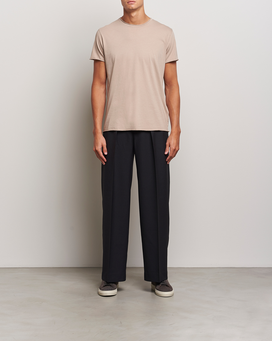 Mies | T-paidat | Filippa K | Roll Neck Crew Neck T-Shirt Faded Khaki