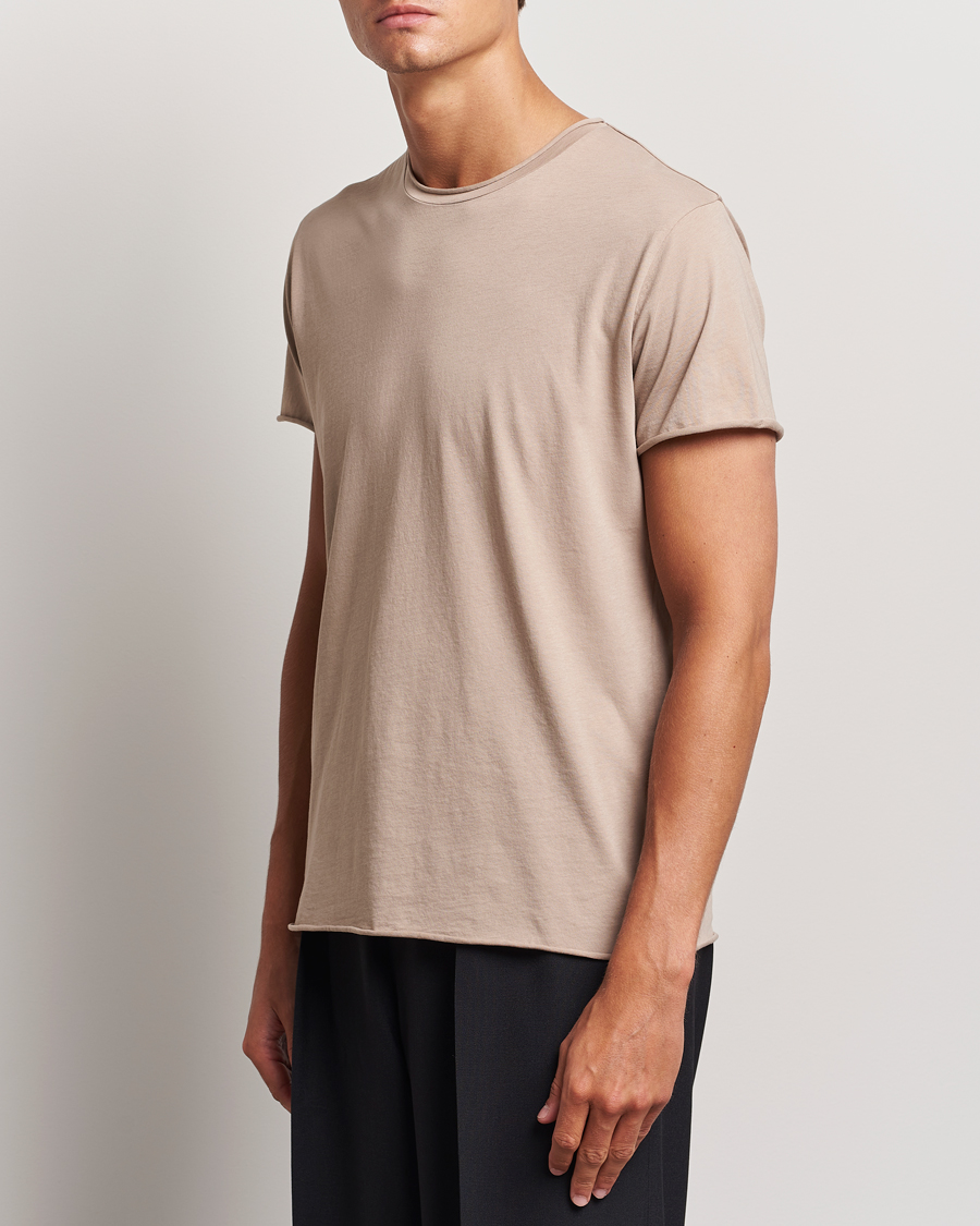 Mies | T-paidat | Filippa K | Roll Neck Crew Neck T-Shirt Faded Khaki