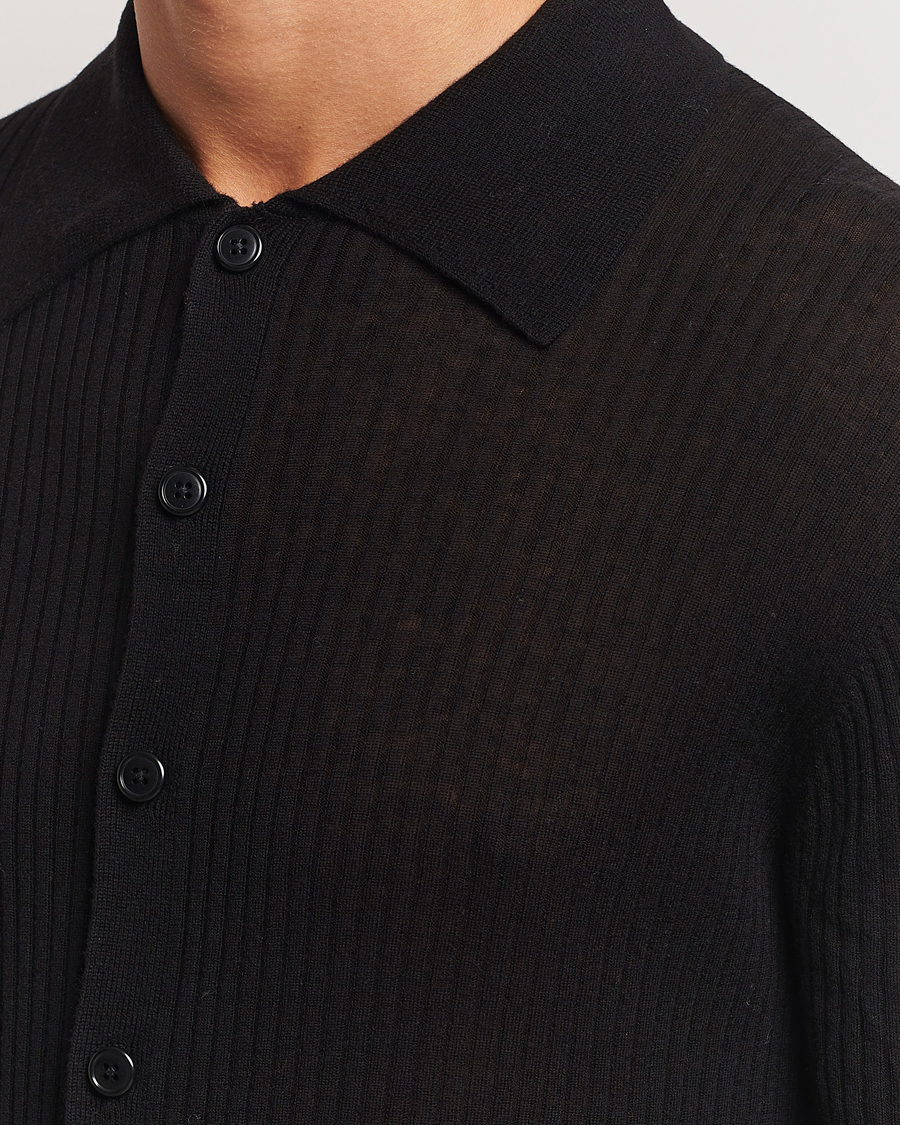 Mies | Puserot | Filippa K | Light Knitted Cardigan Black