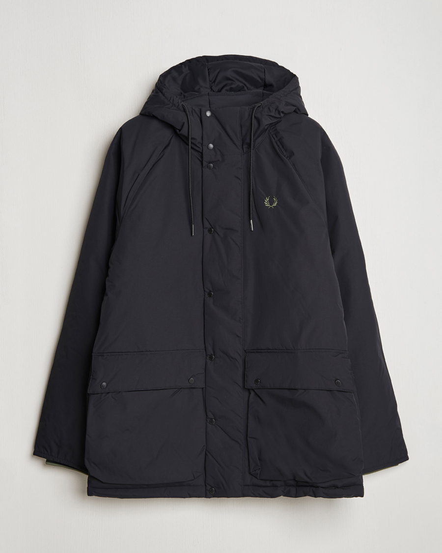 Mies | Takit | Fred Perry | Padded Zip Through Parka Black