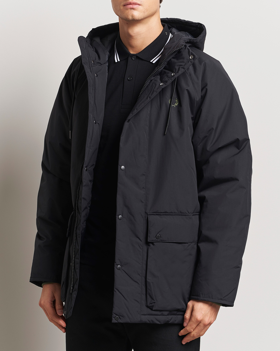 Mies | Takit | Fred Perry | Padded Zip Through Parka Black