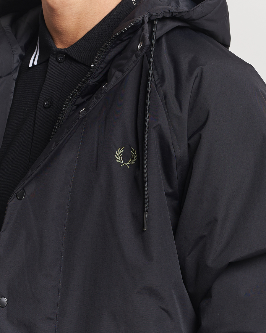 Mies | Takit | Fred Perry | Padded Zip Through Parka Black