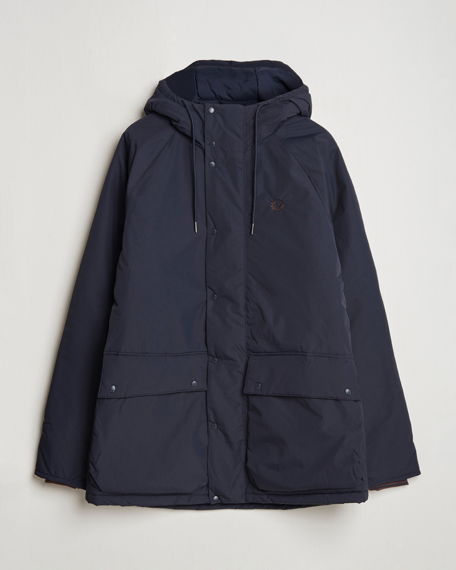 Mies | Takit | Fred Perry | Padded Zip Through Parka Navy