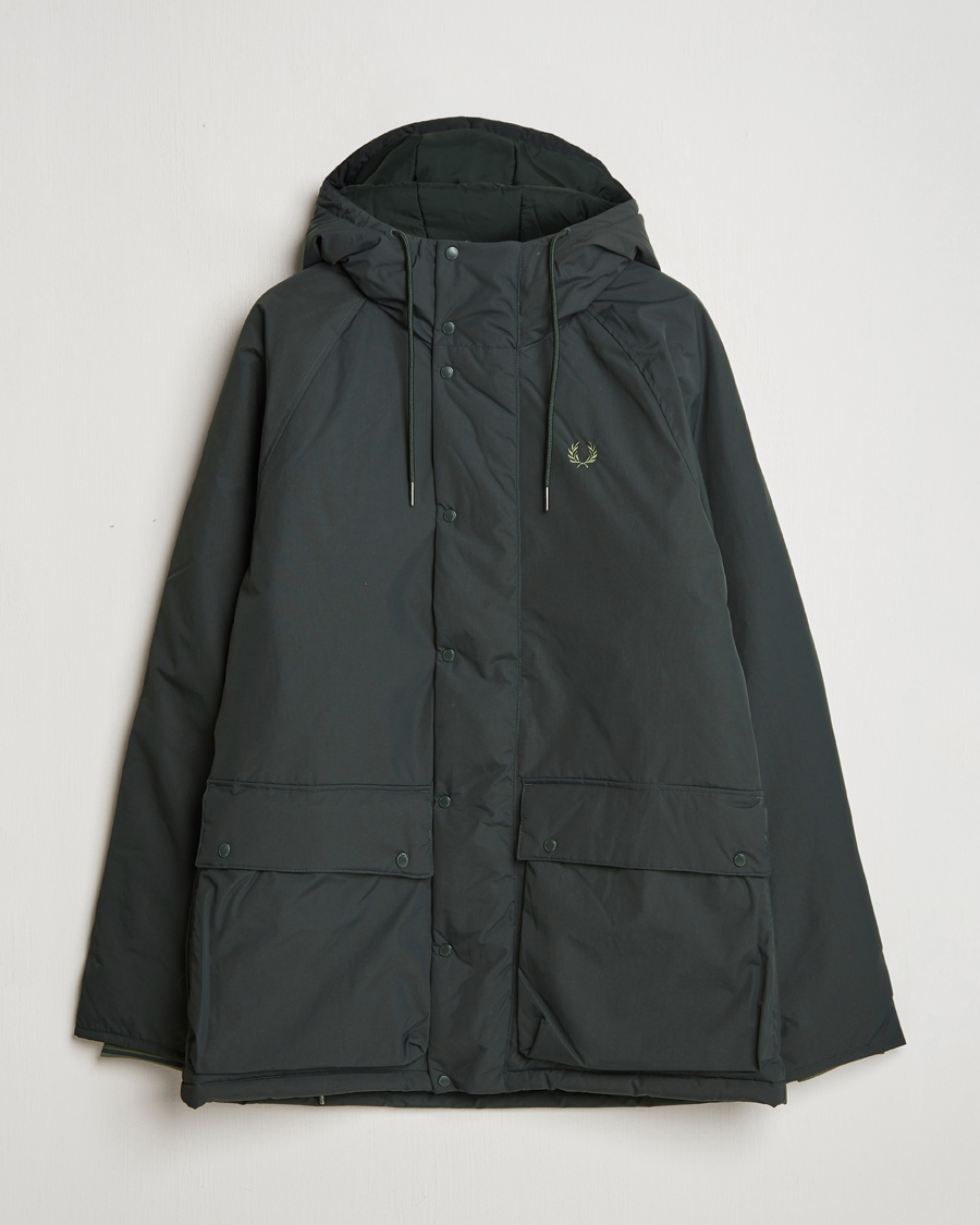 Mies | Takit | Fred Perry | Padded Zip Through Parka Night Green