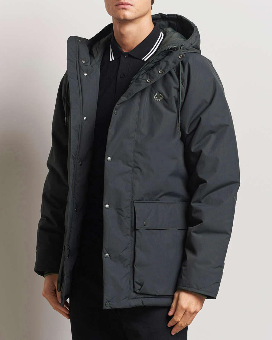 Mies | Takit | Fred Perry | Padded Zip Through Parka Night Green