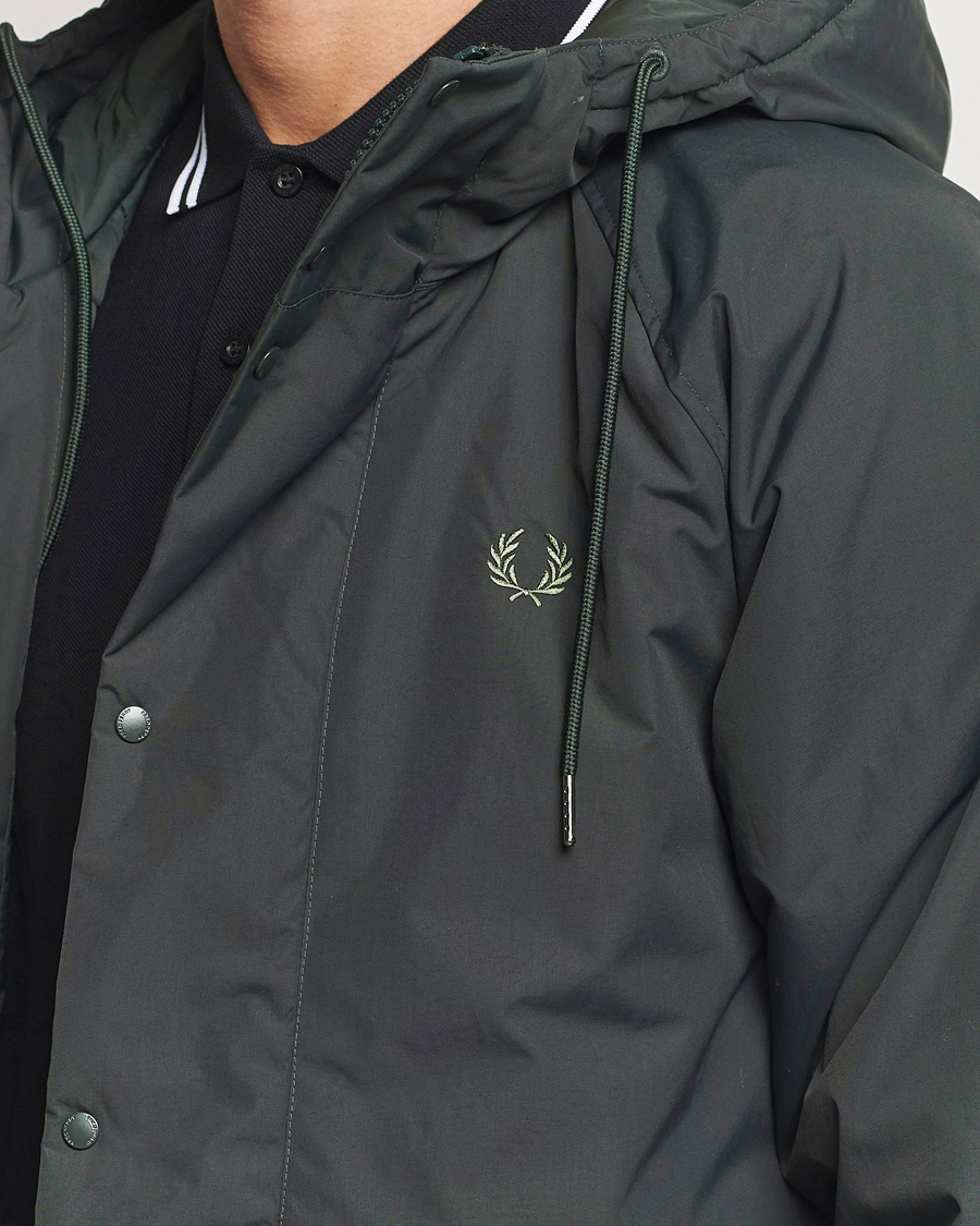 Mies | Takit | Fred Perry | Padded Zip Through Parka Night Green