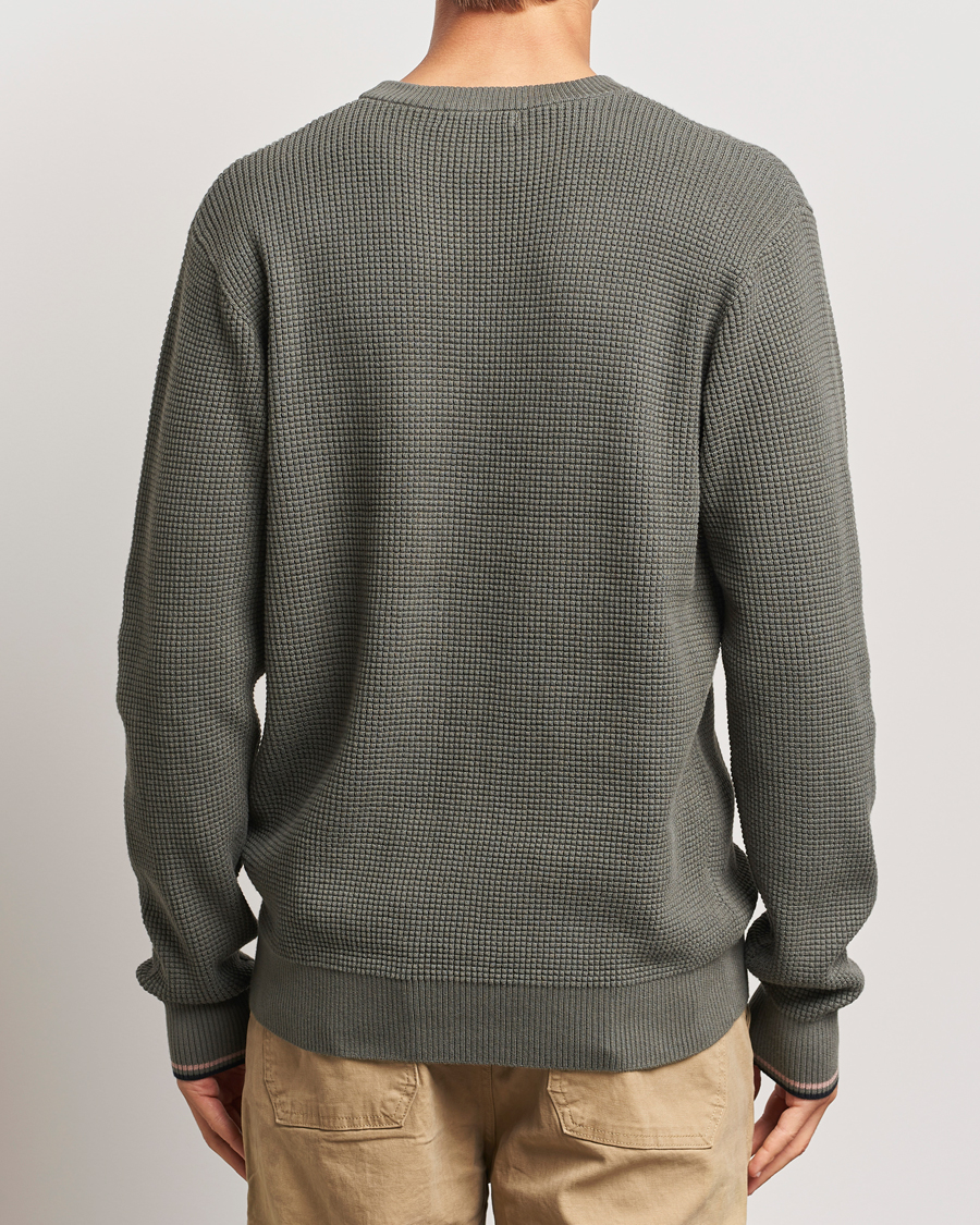 Mies | Puserot | Fred Perry | Waffle Stitch Jumper Field Green