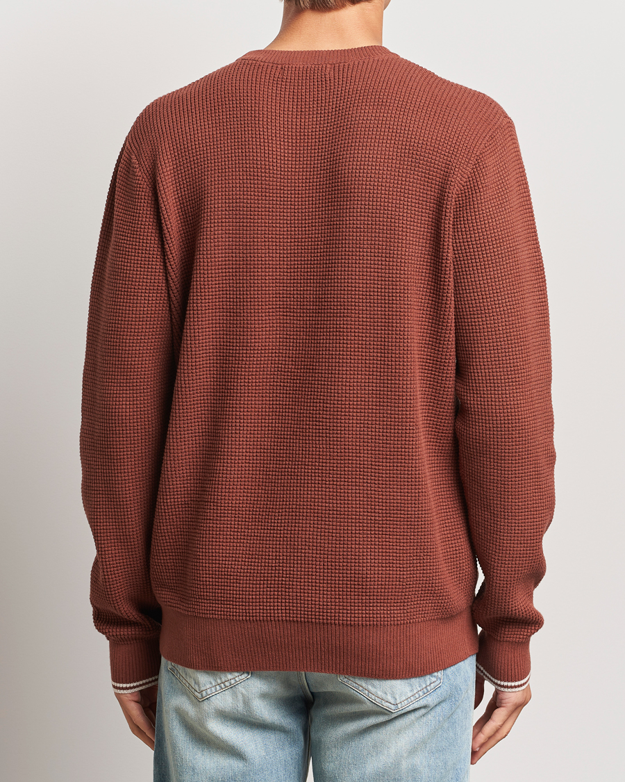 Mies | Puserot | Fred Perry | Waffle Stitch Jumper Whiskey Brown