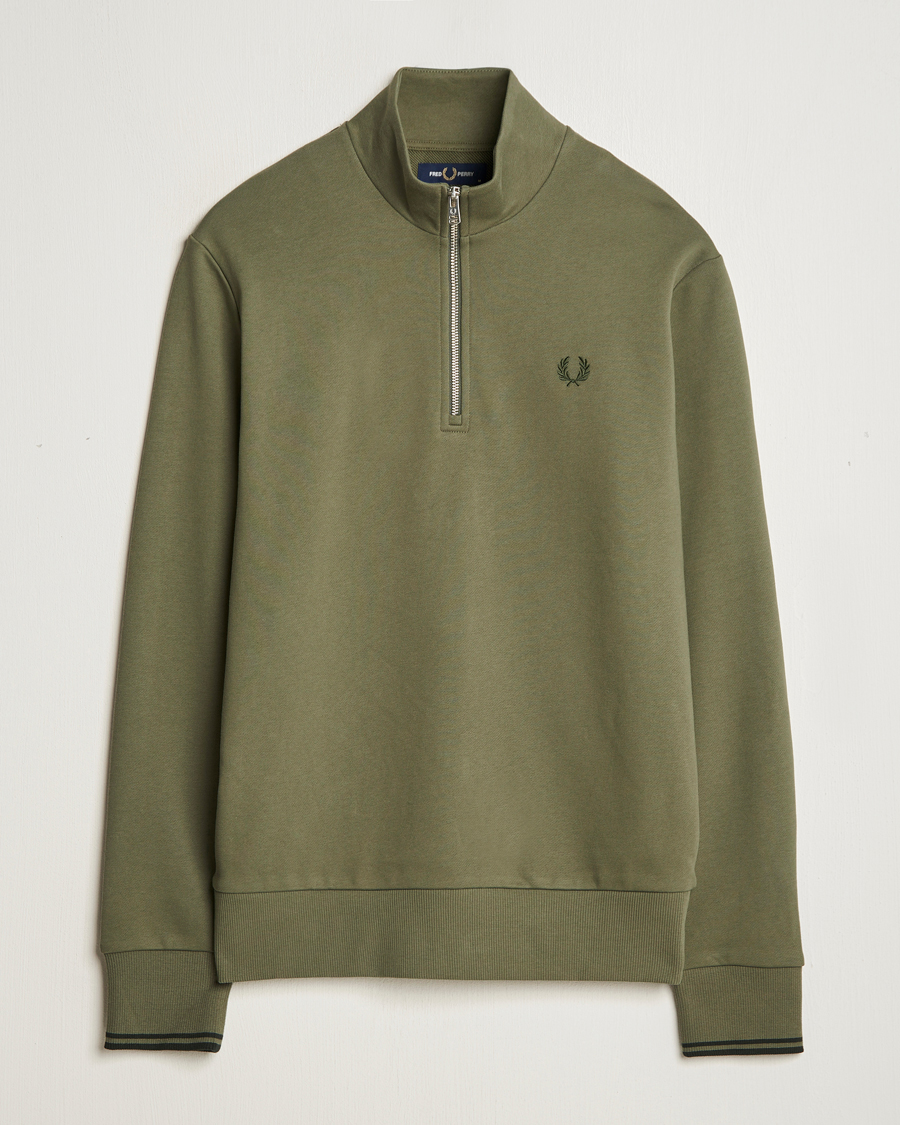 Mies | Puserot | Fred Perry | Half Zip Sweatshirt Laurel Green