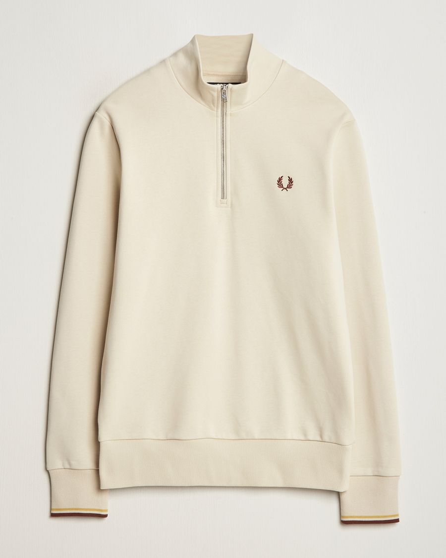 Mies | Puserot | Fred Perry | Half Zip Sweatshirt Oatmeal