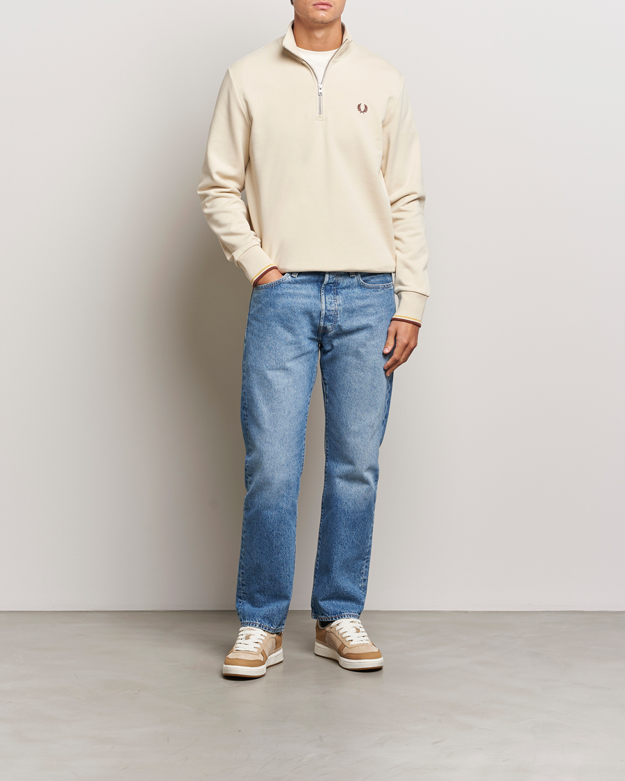 Mies | Puserot | Fred Perry | Half Zip Sweatshirt Oatmeal