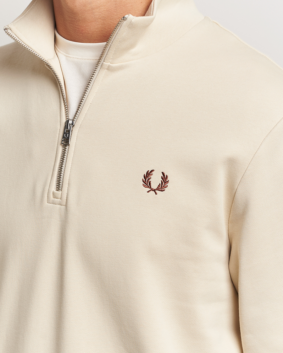 Mies | Puserot | Fred Perry | Half Zip Sweatshirt Oatmeal