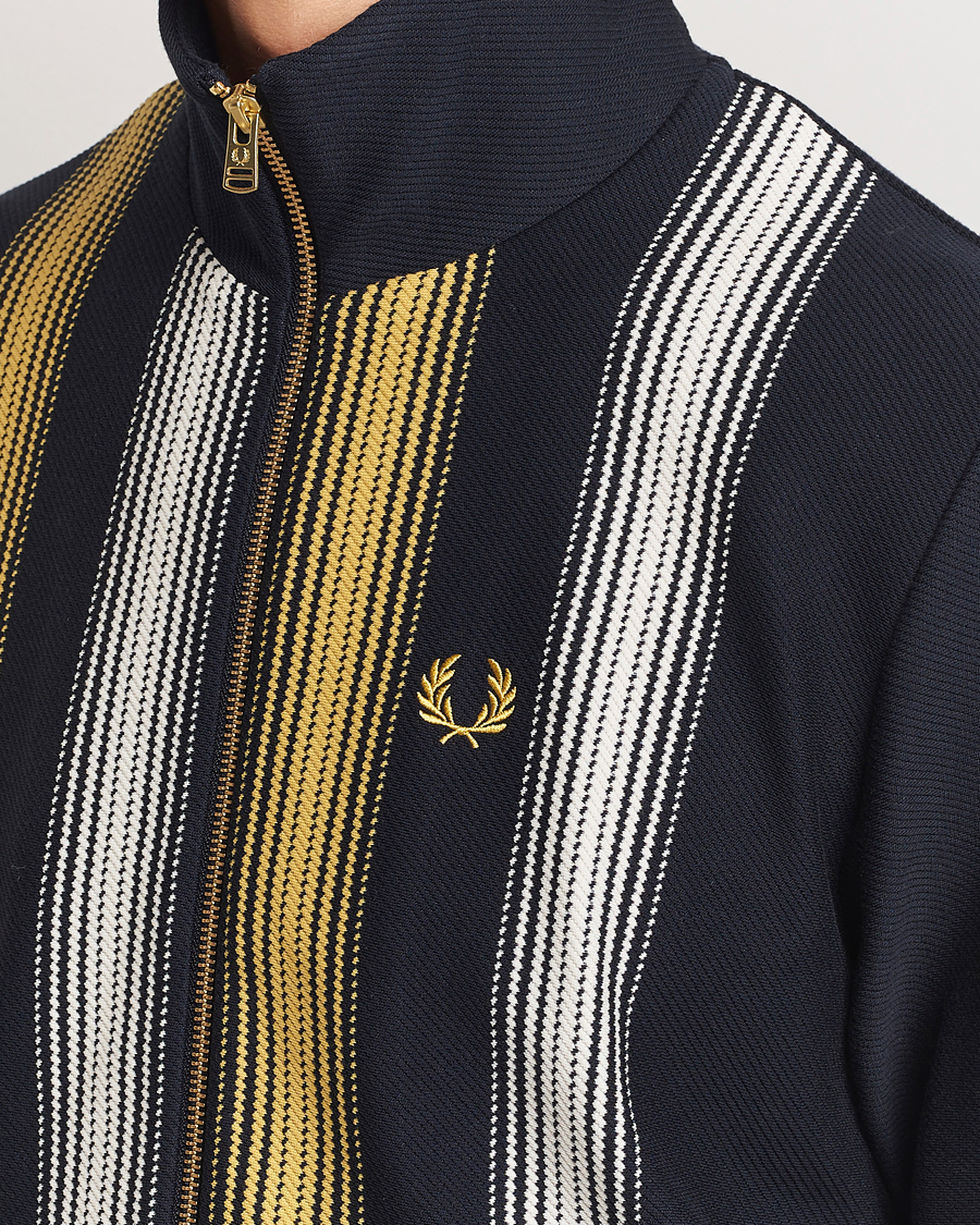 Mies | Puserot | Fred Perry | Ombre Striped Track Jacket Navy
