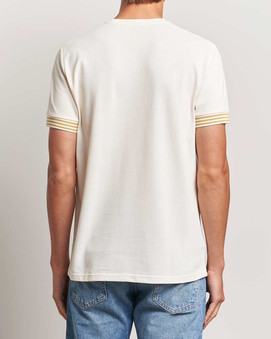 Mies | T-paidat | Fred Perry | Striped Cuff Crew Neck T-Shirt Ecru