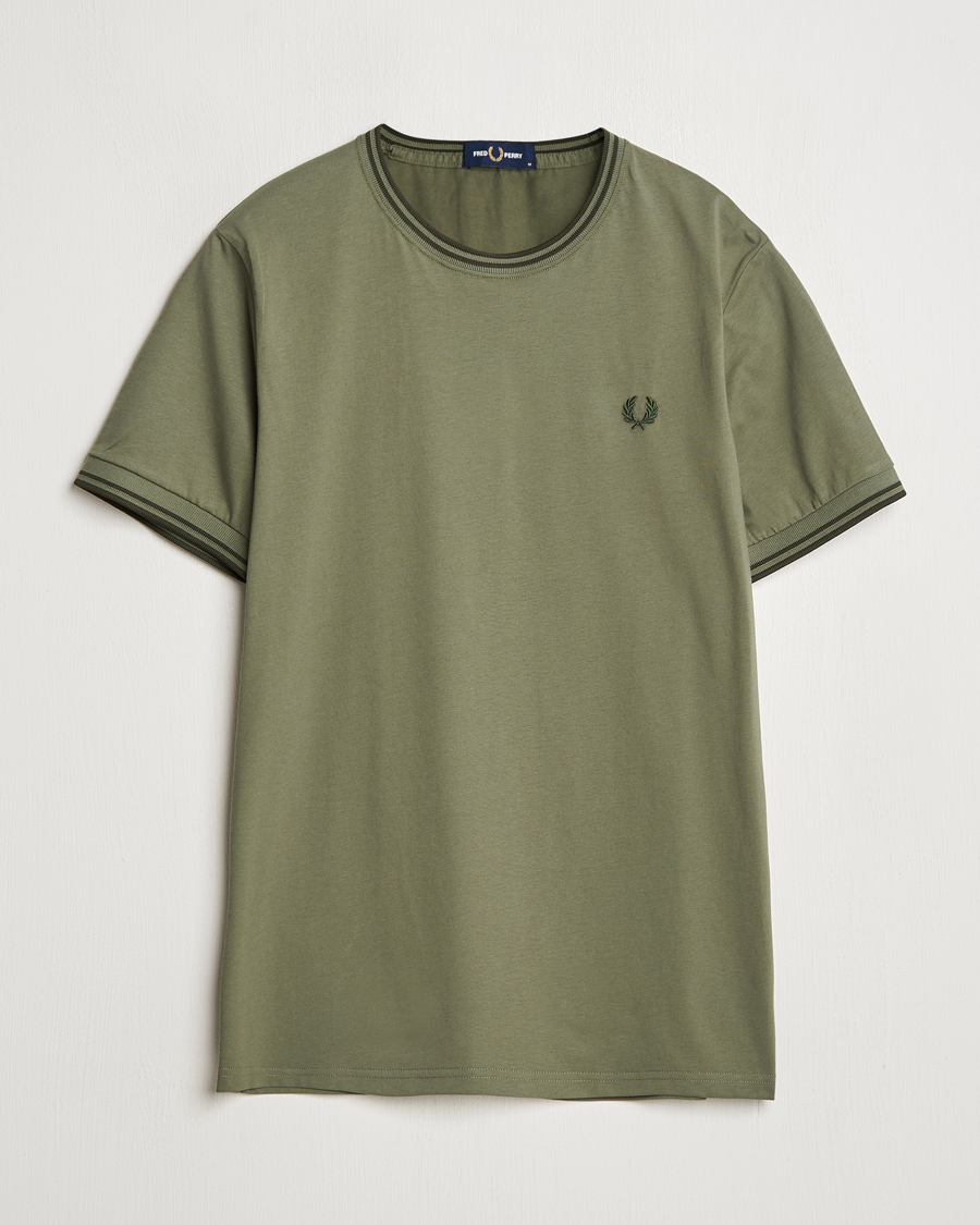Mies | T-paidat | Fred Perry | Twin Tipped T-Shirt Laurel Green